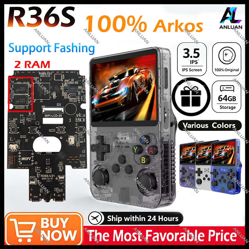 Retro Handheld Game Console R36S - Consola de Juegos Retro R36S Original,