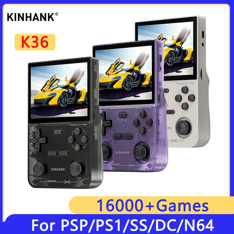 Retro Handheld Game Console R36S - KINHANK K36 Consola de videojuegos portátil